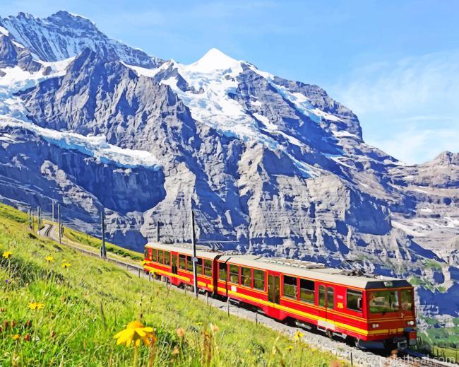 Kleine Scheidegg Mountains NEW Painting By Numbers Kits
