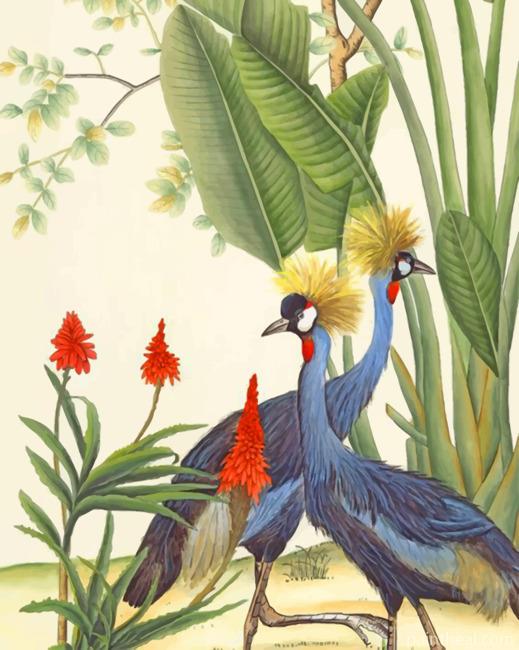Black Crowned Crane Painting By Numbers Kits