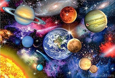 Outer Space Planets Painting By Numbers Kits