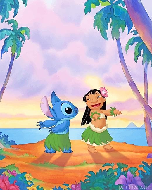 Lilo and Stitch Dancing NEW Painting By Numbers Kits