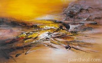 Golden Sand Abstract Painting By Numbers Kits