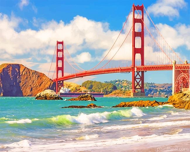 Golden Gate Bridge California NEW Painting By Numbers Kits