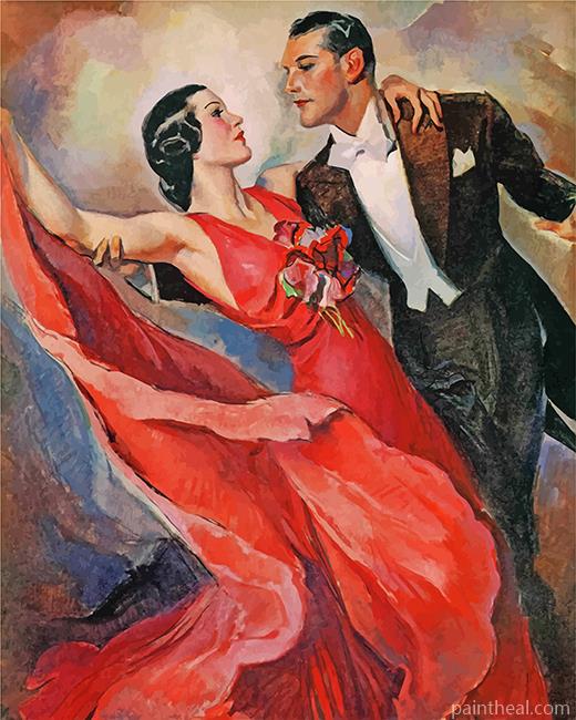 Vintage Dancers Art Painting By Numbers Kits