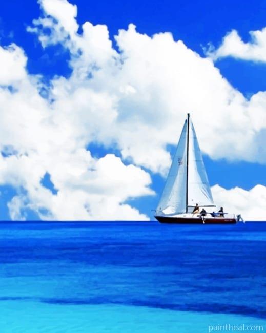 Sail Boat On The Sea NEW Painting By Numbers Kits