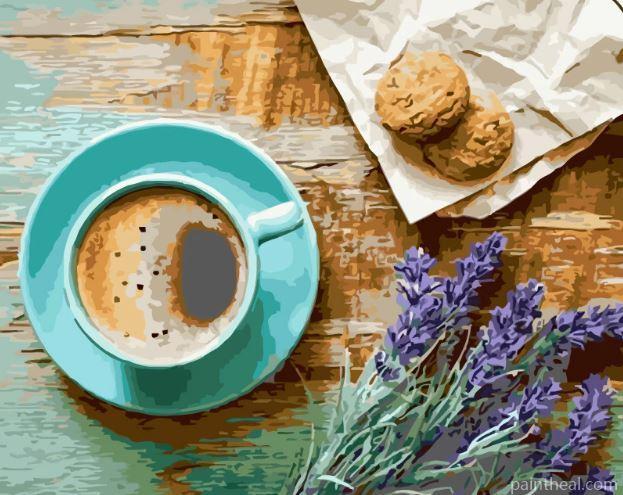 Cup of Coffee and Cakes- Still Life Painting By Numbers Kits
