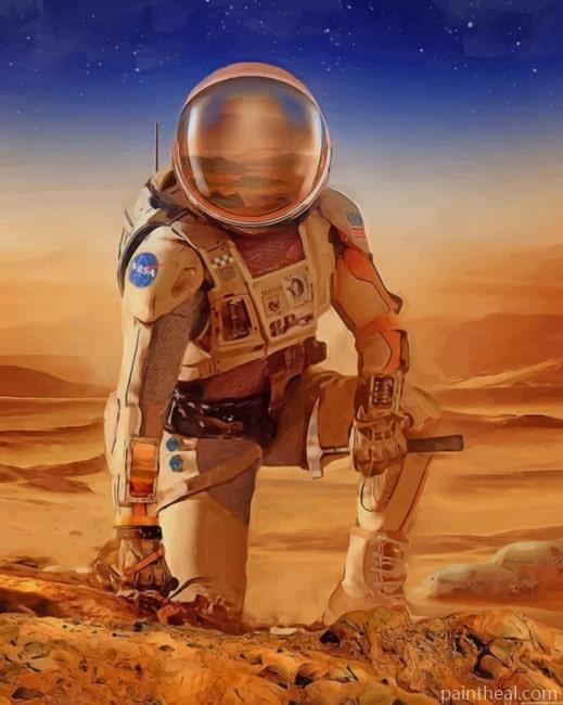 Astronaut On Mars NEW Painting By Numbers Kits