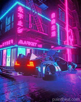 Cool Delorean Painting By Numbers Kits