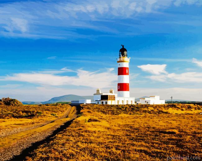 Point Of Ayre Lighthouse Isle Of Man Painting By Numbers Kits
