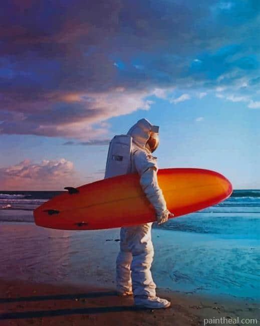Astronaut On The beach NEW Painting By Numbers Kits