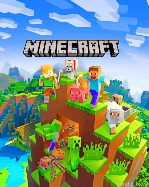 Minecraft Online Game Painting By Numbers Kits