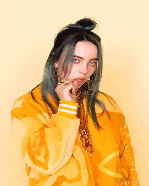 Billie Eilish yellow NEW Painting By Numbers Kits