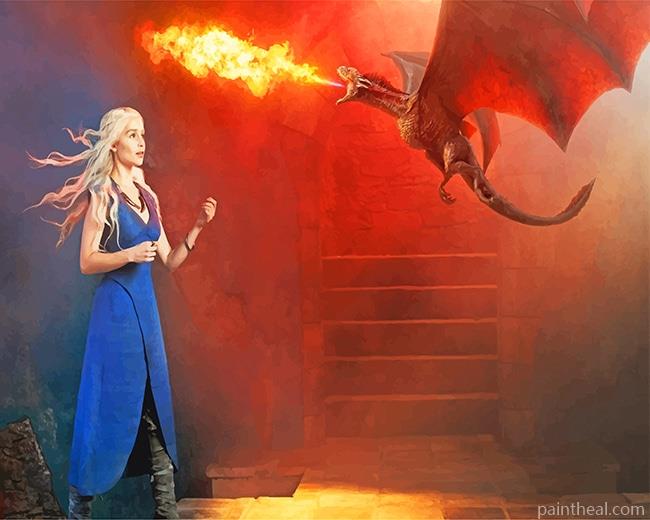 Game Of Thrones Deanerys Targaryen NEW Painting By Numbers Kits