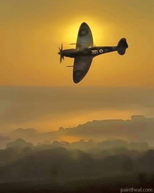 Spitfire Sunset NEW Painting By Numbers Kits