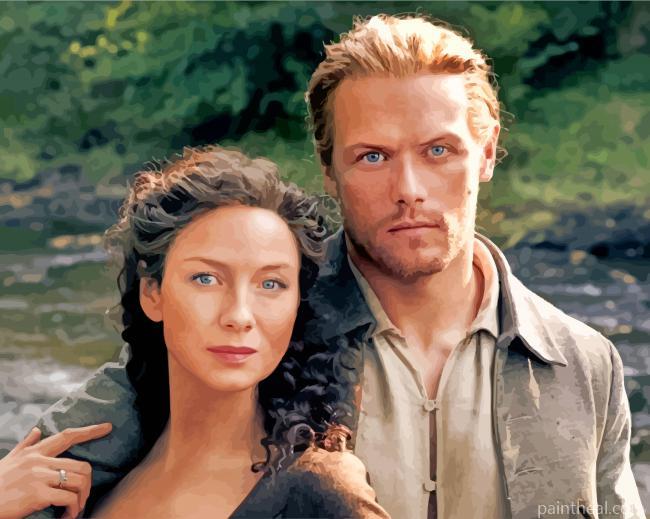 Claire Fraser And Jamie Fraser Outlander Painting By Numbers Kits