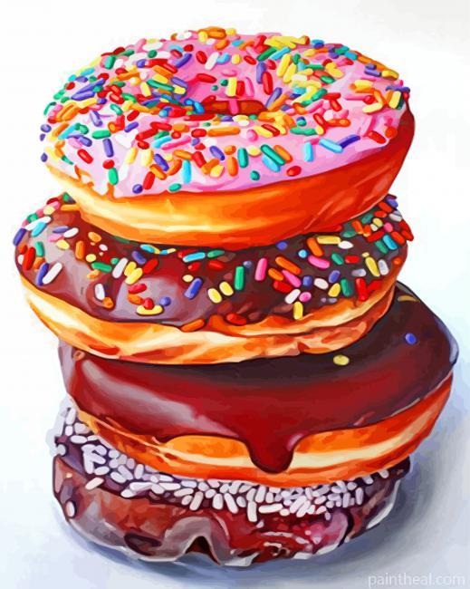 Doughnuts Painting By Numbers Kits