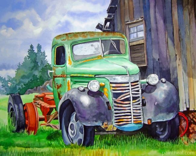 Old Rusty Truck Painting By Numbers Kits
