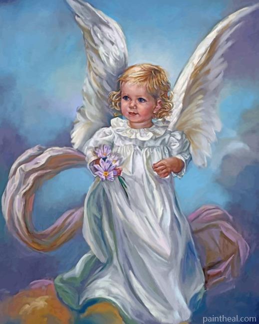 Little Angel Girl Painting By Numbers Kits