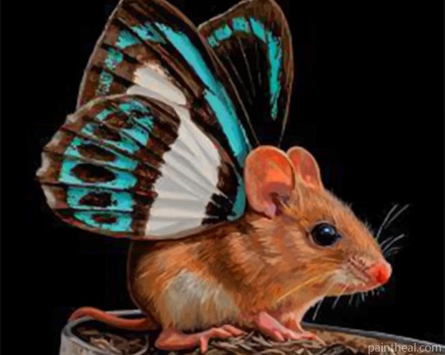 Butterfly Mouse Painting By Numbers Kits