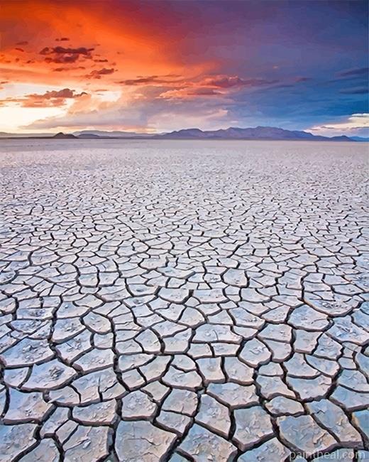 Cracked Mud Death Valley Painting By Numbers Kits