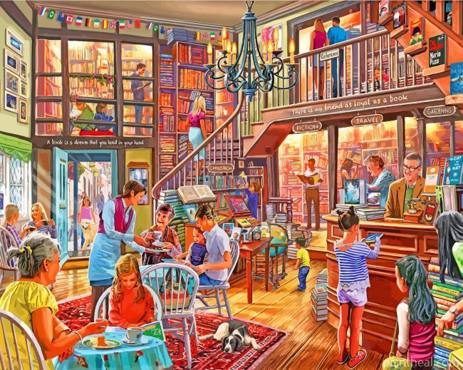Books Store Painting By Numbers Kits