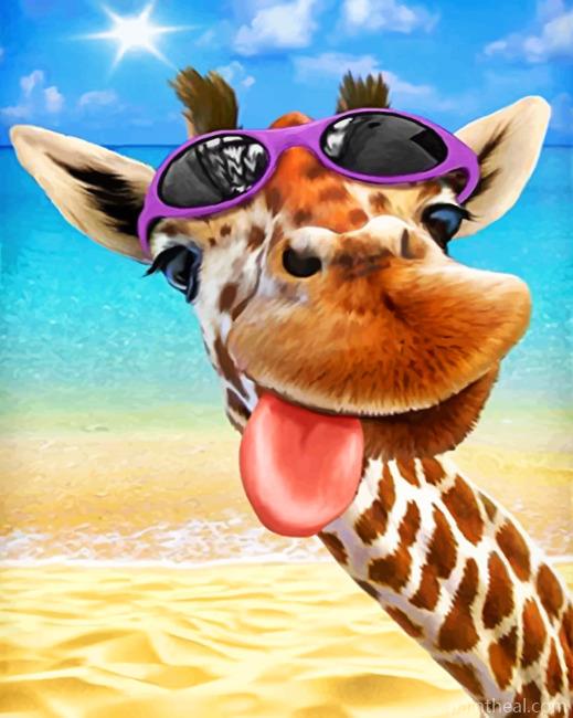 Crazy Giraffe Painting By Numbers Kits