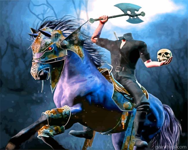Fantasy Headless Horseman Painting By Numbers Kits
