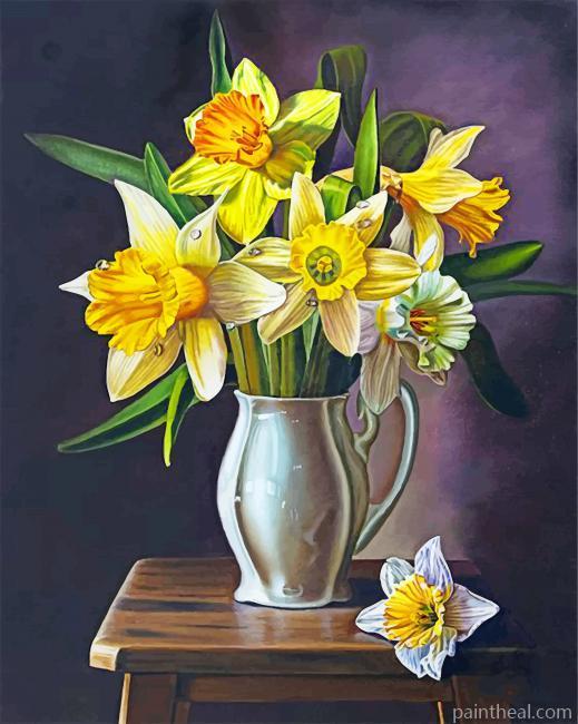 Flowers Vase Painting By Numbers Kits
