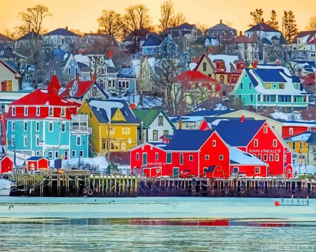 Lunenburg Houses Painting By Numbers Kits