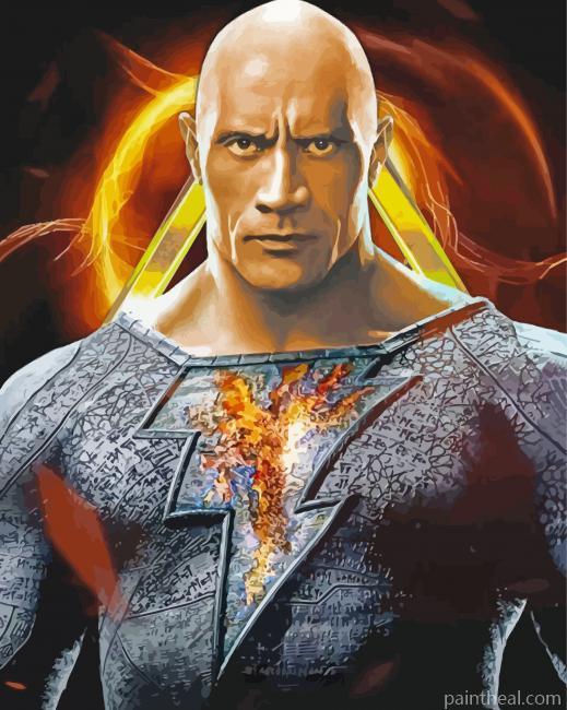 Black Adam Poster Painting By Numbers Kits