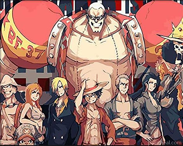 One Piece Squad Cartoon And Animation Painting By Numbers Kits