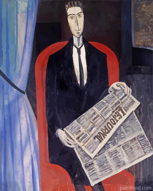 Portrait Of A Man With A Newspaper By Andre Derain Painting By Numbers Kits