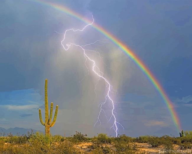 Lightning and Rainbow Painting By Numbers Kits
