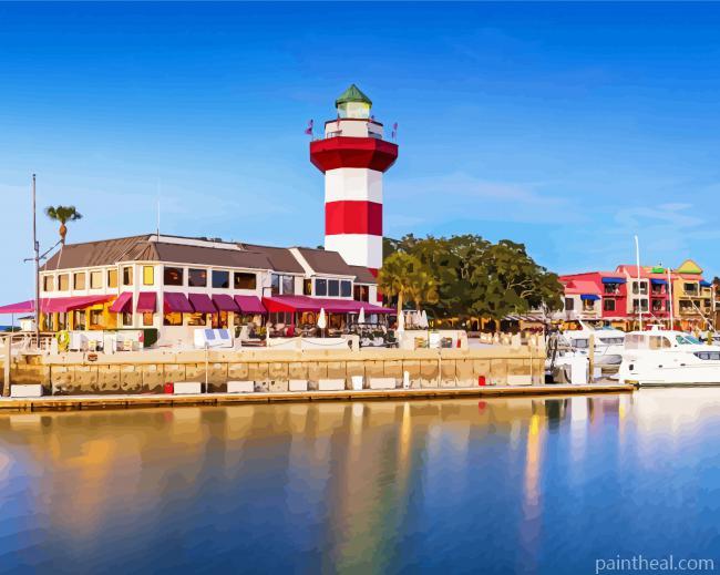 Harbour Town Golf Links Hilton Head Island Painting By Numbers Kits
