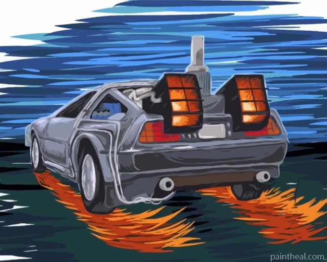 Delorean Back To The Future Painting By Numbers Kits