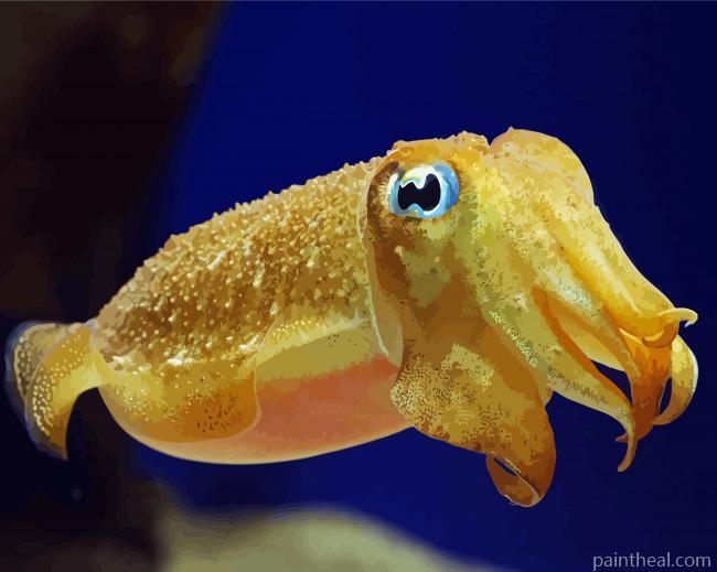 Golden Cuttlefish Painting By Numbers Kits