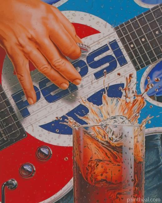 Pepsi Guitar NEW Painting By Numbers Kits