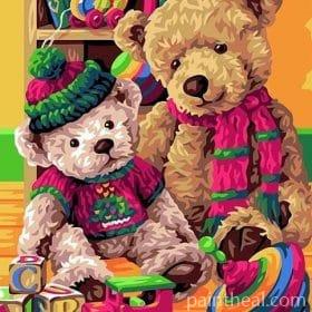 Puppet Bear Animals Painting By Numbers Kits