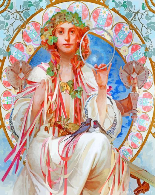 Alphonse Mucha Art Painting By Numbers Kits