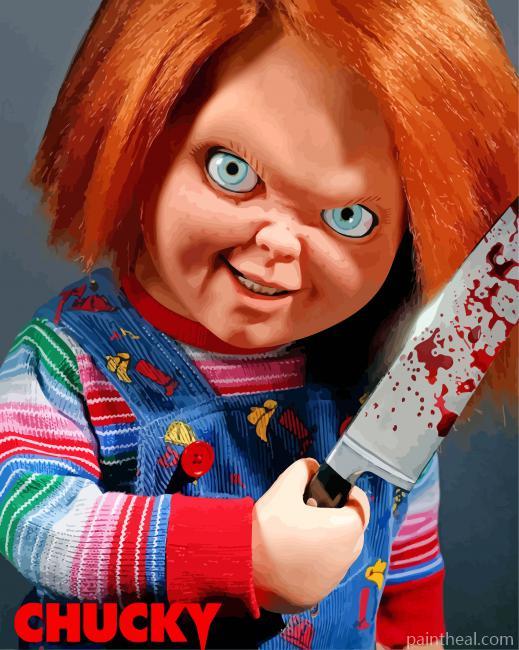 Creepy Chucky Doll Painting By Numbers Kits