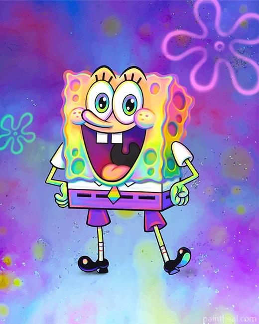 Colorful Spongebob Cartoon NEW Painting By Numbers Kits