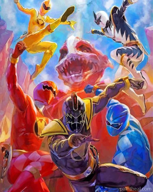 Power Rangers Illustration Painting By Numbers Kits