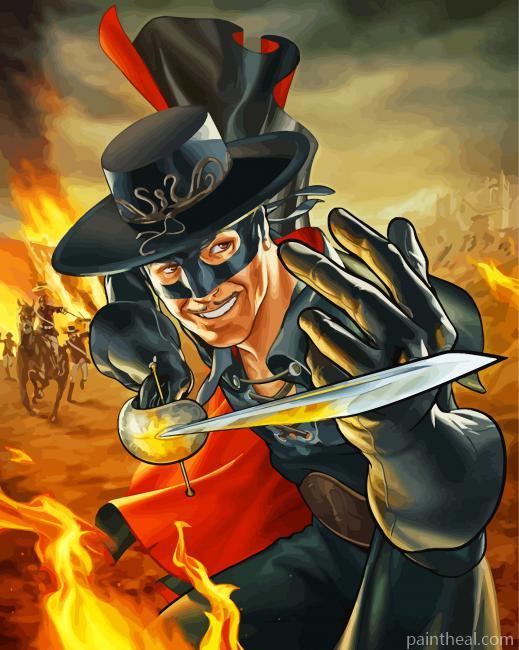 The Great Adventure Of Zorro Painting By Numbers Kits