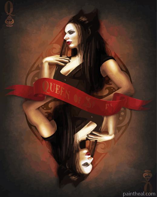 Queen Of Spades Painting By Numbers Kits
