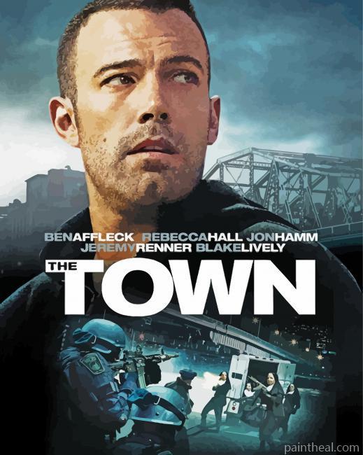 The Town Movie Poster Painting By Numbers Kits