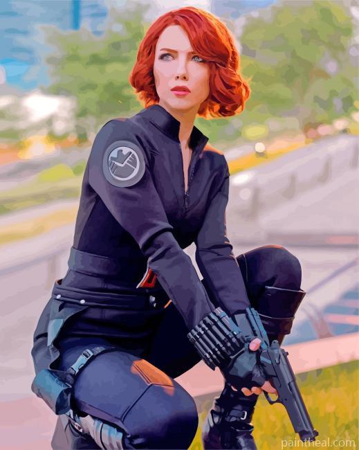 Black Widow Painting By Numbers Kits