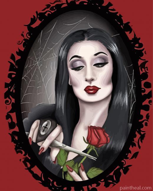 Aesthetic Morticia Illustration Art Painting By Numbers Kits