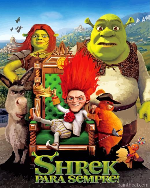 Shrek Movie Painting By Numbers Kits