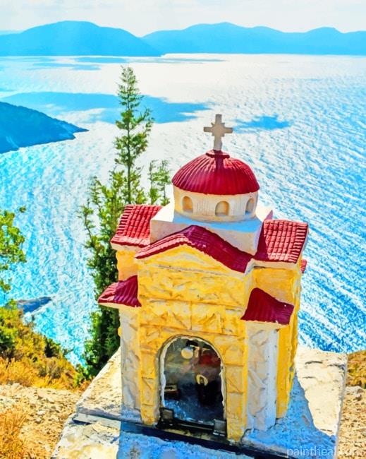 Kefalonia Church Greece NEW Painting By Numbers Kits