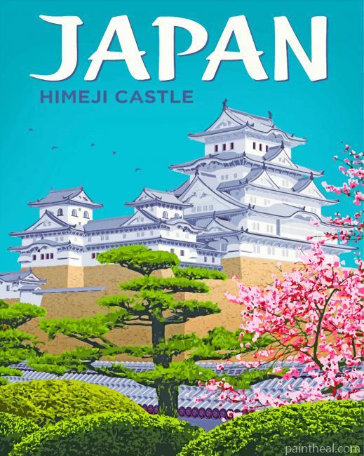 Himeji Castle Painting By Numbers Kits