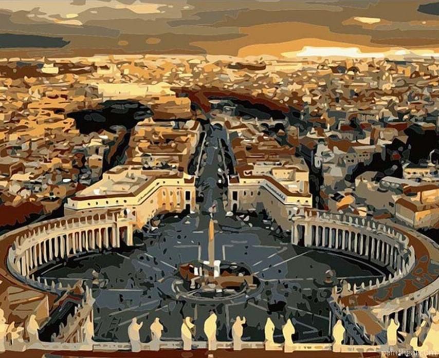 Saint Peter's Square In Vatican Cities Painting By Numbers Kits